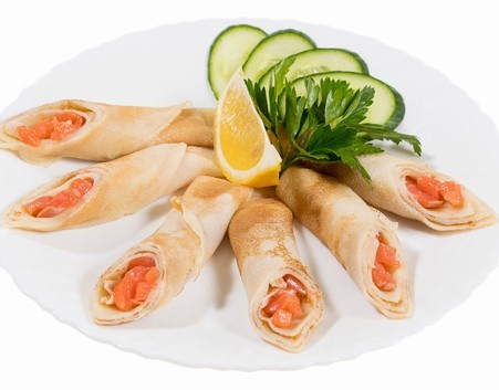 Menu55 - Блинчики с семгой(рулетики)